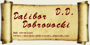 Dalibor Dobrovocki vizit kartica